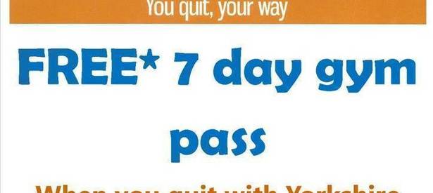 Free 7 Day Gym Pass when you Quit with Yorkshire Smokefree Doncaster