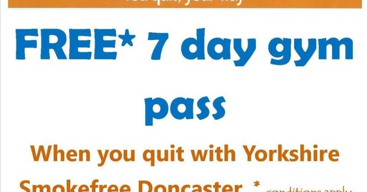 Free 7 Day Gym Pass when you Quit with Yorkshire Smokefree Doncaster